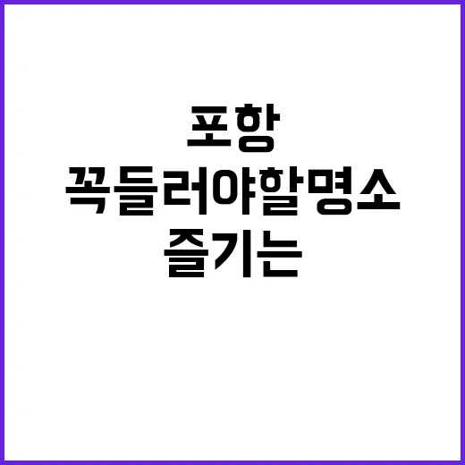 포항 여행에서 꼭 …