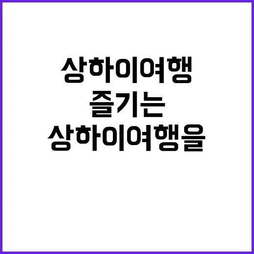 상하이 여행을 완벽…