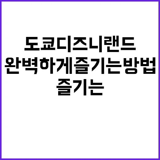 도쿄 디즈니랜드를 …