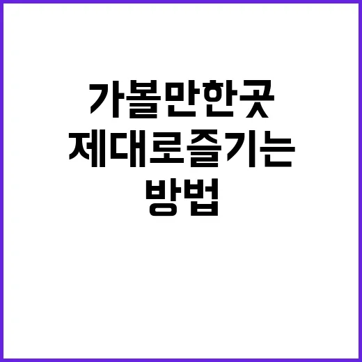 서울 가볼만한 곳을…