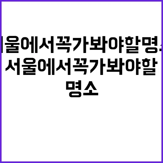 서울에서 꼭 가봐야…