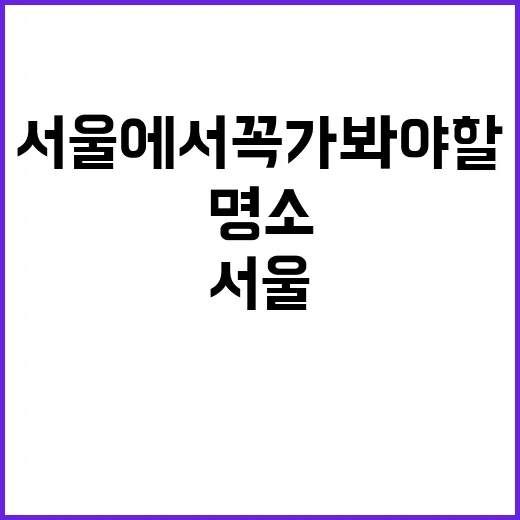 서울에서 꼭 가봐야…