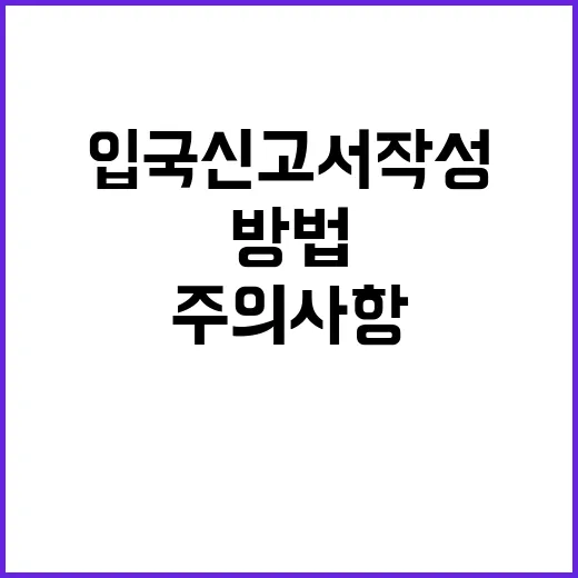 중국 입국신고서 작…