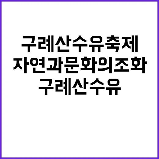 구례산수유축제를 즐…