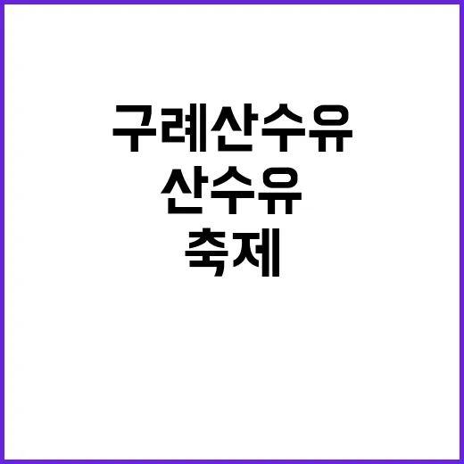 구례산수유축제를 즐…