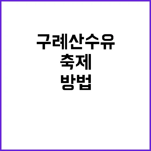 구례 산수유축제를 …
