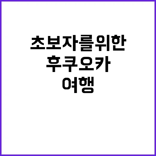 후쿠오카 가볼만한 곳을 찾는 방법: 여행 초보자를 위한 가이드
