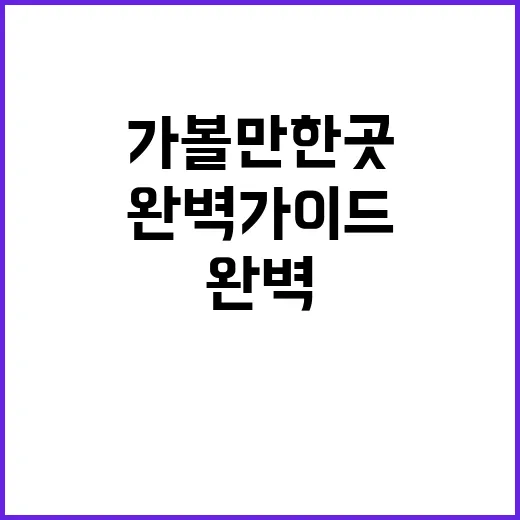 부산 가볼만한 곳을…
