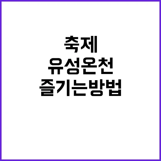 유성온천축제를 완벽…
