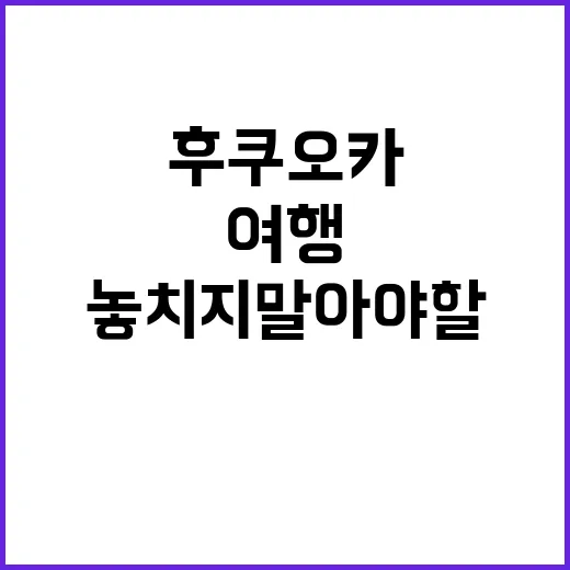 후쿠오카 여행에서 …
