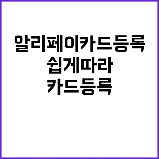 알리페이 카드등록,…