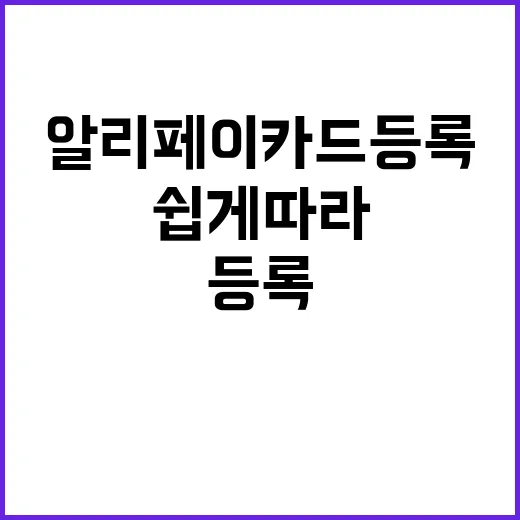 알리페이 카드등록,…
