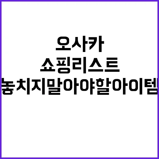 오사카에서 쇼핑 리…
