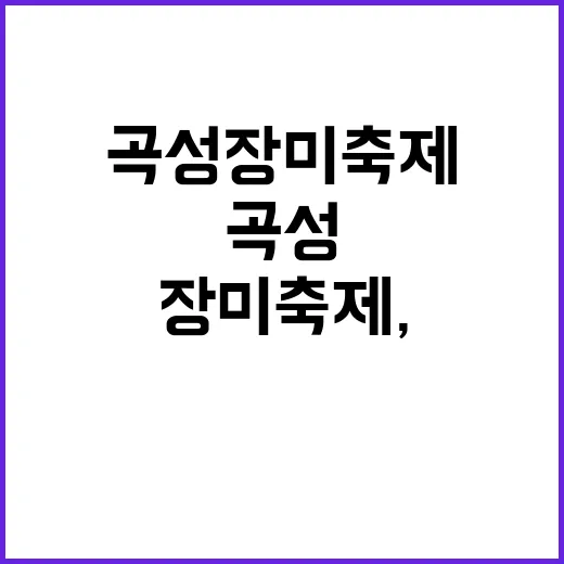 곡성 장미축제, 이…