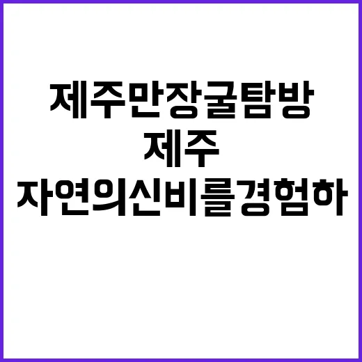 제주 만장굴 탐방:…