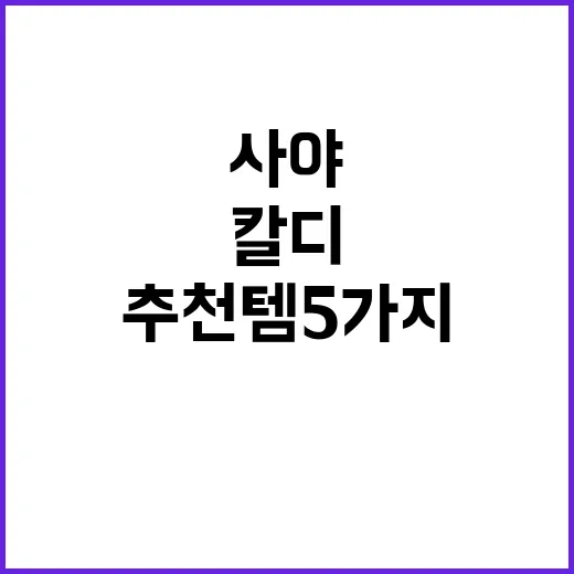 칼디에서 꼭 사야 …