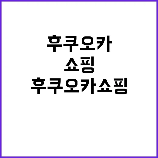 후쿠오카 쇼핑, 이…