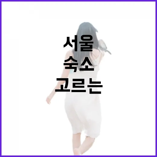 서울숙소 처음 고르는 방법, 지하철역 기준으로 잡으면 덜 헤맨다 - 요약