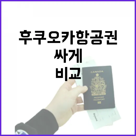 후쿠오카항공권 싸게 잡으려면 이렇게 비교하세요 - 요약