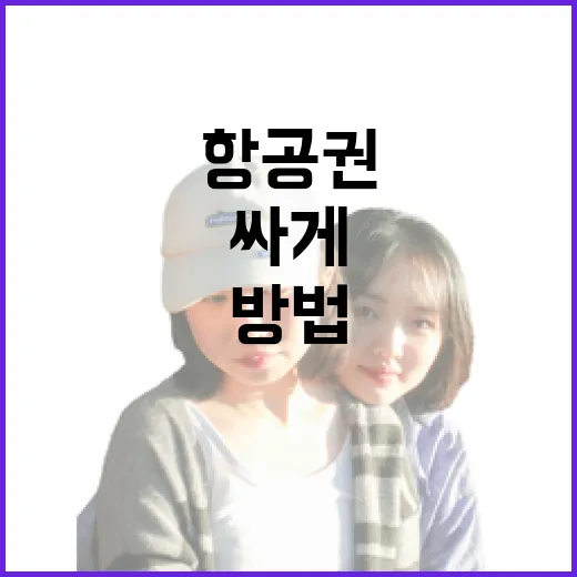 초보자를 위한 항공권 싸게 고르고 공항 동선까지 챙기는 방법 - 요약