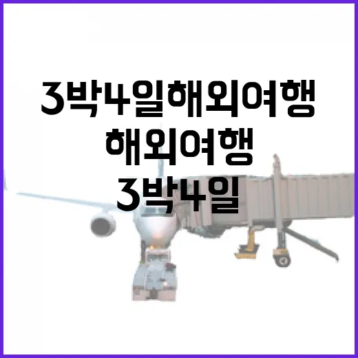 3박4일해외여행 길 안 헤매고 다녀오려면 이렇게 짜면 됩니다 - 요약