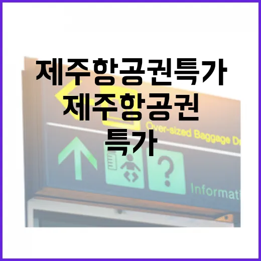 제주항공권특가 잡으려면 이렇게 확인하는 방법 - 요약