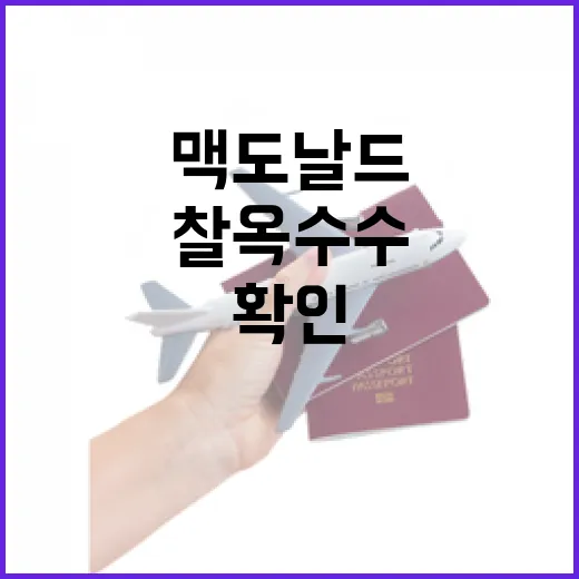맥도날드 찰옥수수 먹으러 가려면 이렇게 확인하고 움직이면 편합니다 - 요약