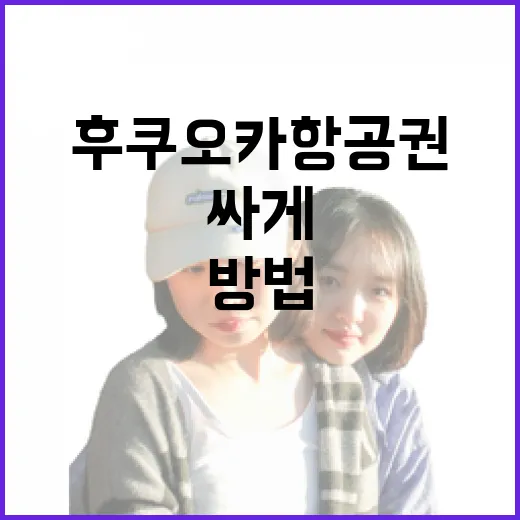 후쿠오카항공권 싸게 잡고 시내 동선까지 헷갈리지 않는 방법 - 요약