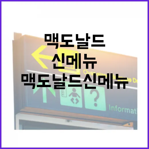 맥도날드 신메뉴 먹으러 갈 때 지점 고르는 방법 - 요약