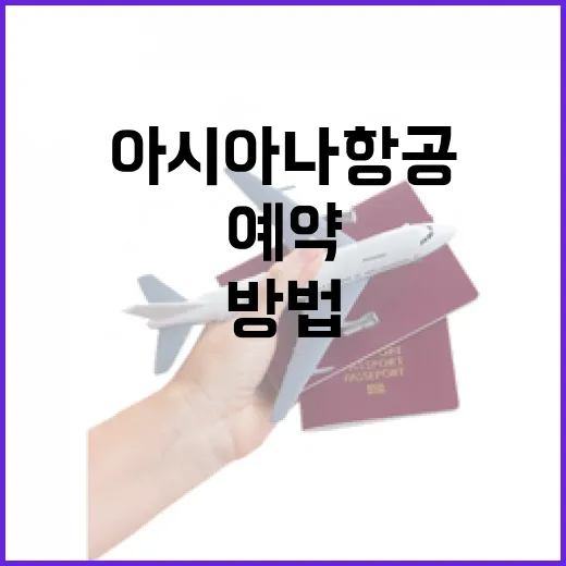 아시아나항공예약 초보자도 안 헤매는 방법 - 요약
