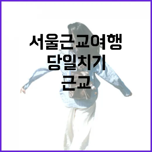 서울근교여행 초보자가 당일치기로 다녀오려면 이렇게 잡으면 편해요 - 요약