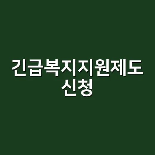 긴급복지지원제도 신청, 갑자기 생활비가 막혔을 때 어디부터 연락해야 할까요? - 요약
