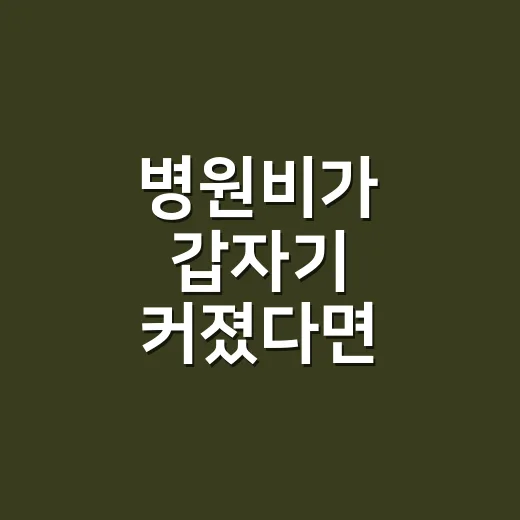 병원비가 갑자기 커졌다면 긴급복지지원제도 의료지원 받을 수 있을까요? - 요약