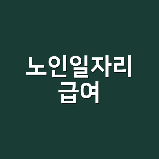 노인일자리 급여, 공익활동과 사회서비스형은 얼마나 다를까요? - 요약