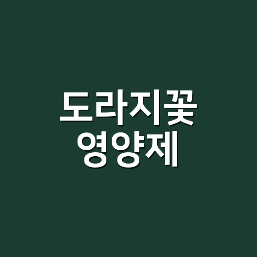 도라지꽃 영양제, 기침에 좋다는데 같이 먹어도 괜찮을까요? - 요약