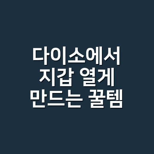 다이소에서 지갑 열게 만드는 꿀템, 영양제 먹는 분께 정말 필요할까요? - 요약