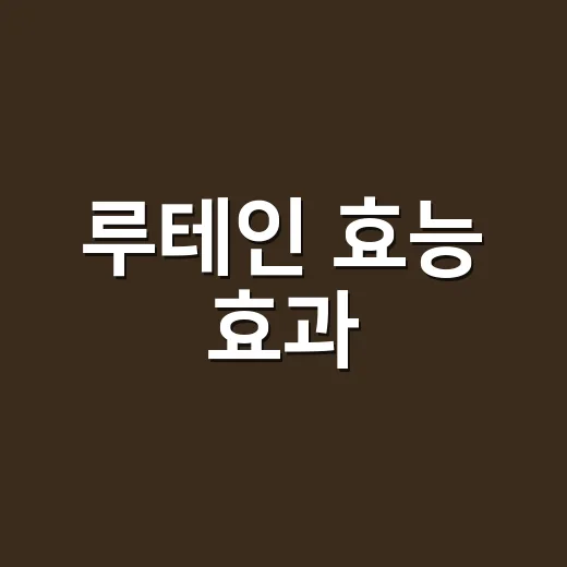 루테인 효능 효과, 눈 피로에도 정말 의미가 있을까요? - 요약