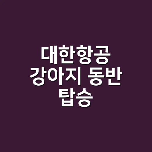 대한항공 강아지 동반 탑승, 케이지와 무게 기준 헷갈리시나요? - 요약