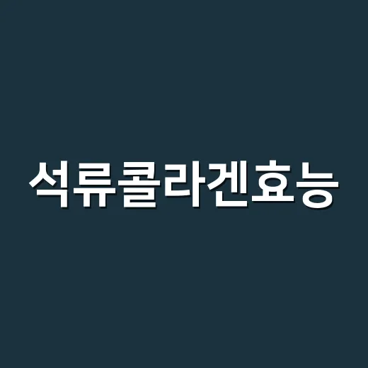 석류콜라겐효능, 피부와 갱년기에 정말 같이 기대해도 될까요? - 요약