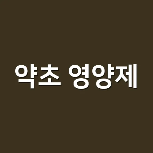 약초 영양제, 자연 성분이면 같이 먹어도 괜찮을까요? - 요약