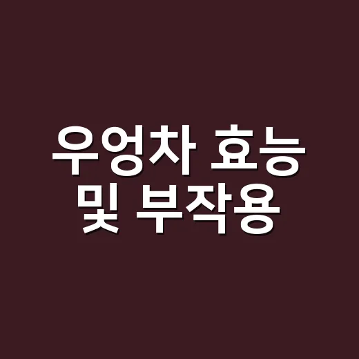 우엉차 효능 및 부작용, 매일 마셔도 괜찮을까요? - 요약