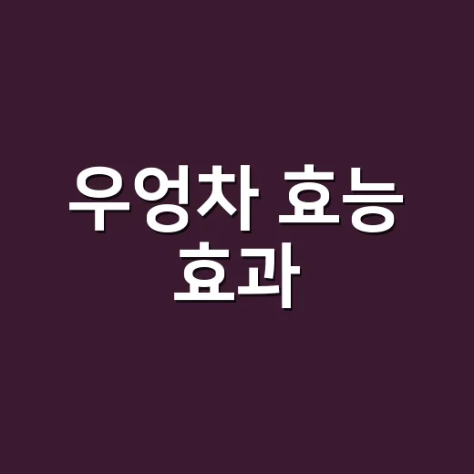 우엉차 효능 효과, 부기와 혈당에 정말 도움이 될까요? - 요약