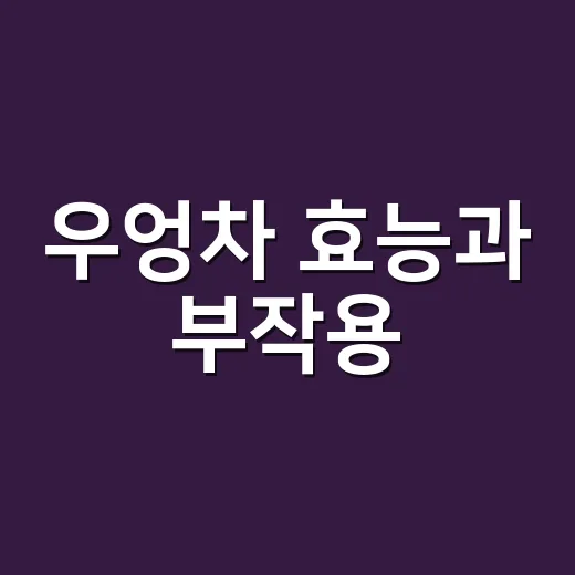 우엉차 효능과 부작용, 매일 마셔도 괜찮을까요? - 요약