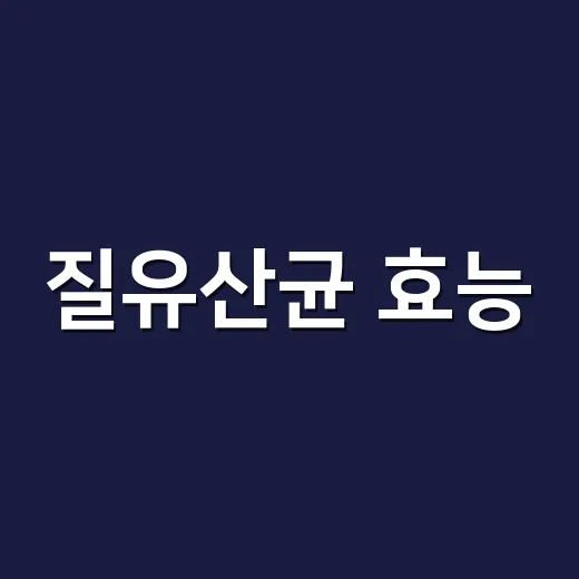 질유산균 효능, 질염 예방에 정말 도움이 될까요? - 요약