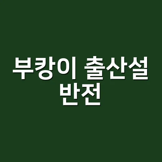 부캉이 출산설 반전, 배 밑 붉은 물체는 정말 새끼였을까요? - 요약