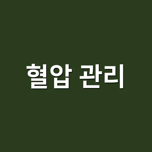 혈압 관리, 어떤 음식이 도움이 될까요? - 요약