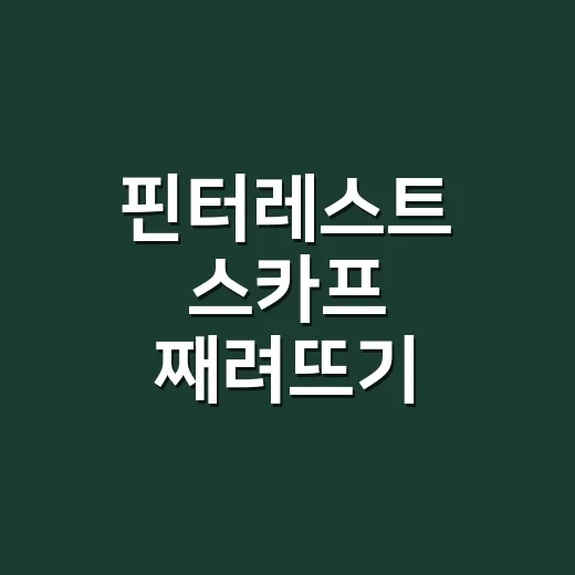 핀터레스트 스카프 째려뜨기, 어떤 뜨개법일까요? - 요약
