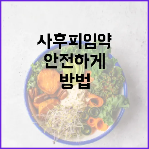 사후피임약을 안전하게 사용하는 방법 - 요약