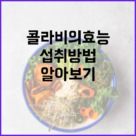 콜라비의 효능과 섭취 방법 알아보기 - 요약