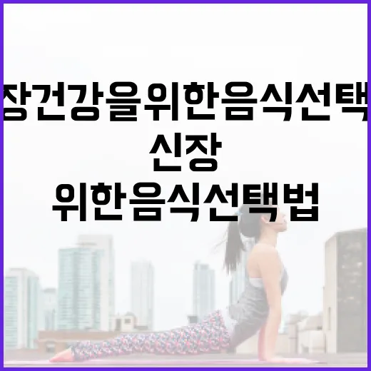 신장 건강을 위한 음식 선택법 - 요약